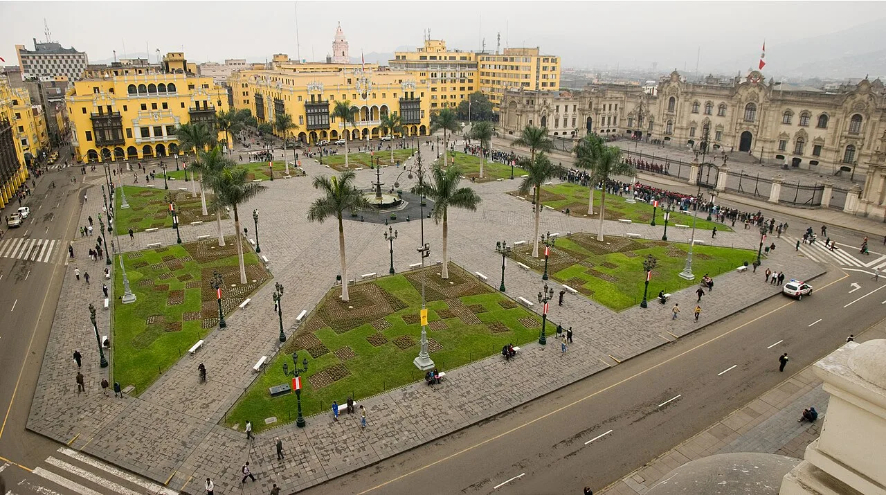 Plaza Mayor and cathedral of Lima, Peru