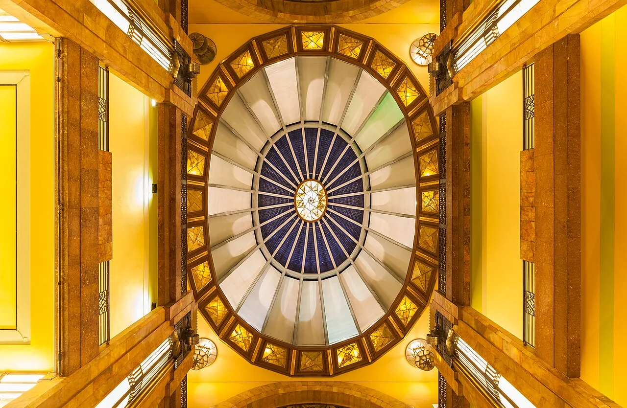 Palacio de Bellas Artes with golden dome, Mexico City
