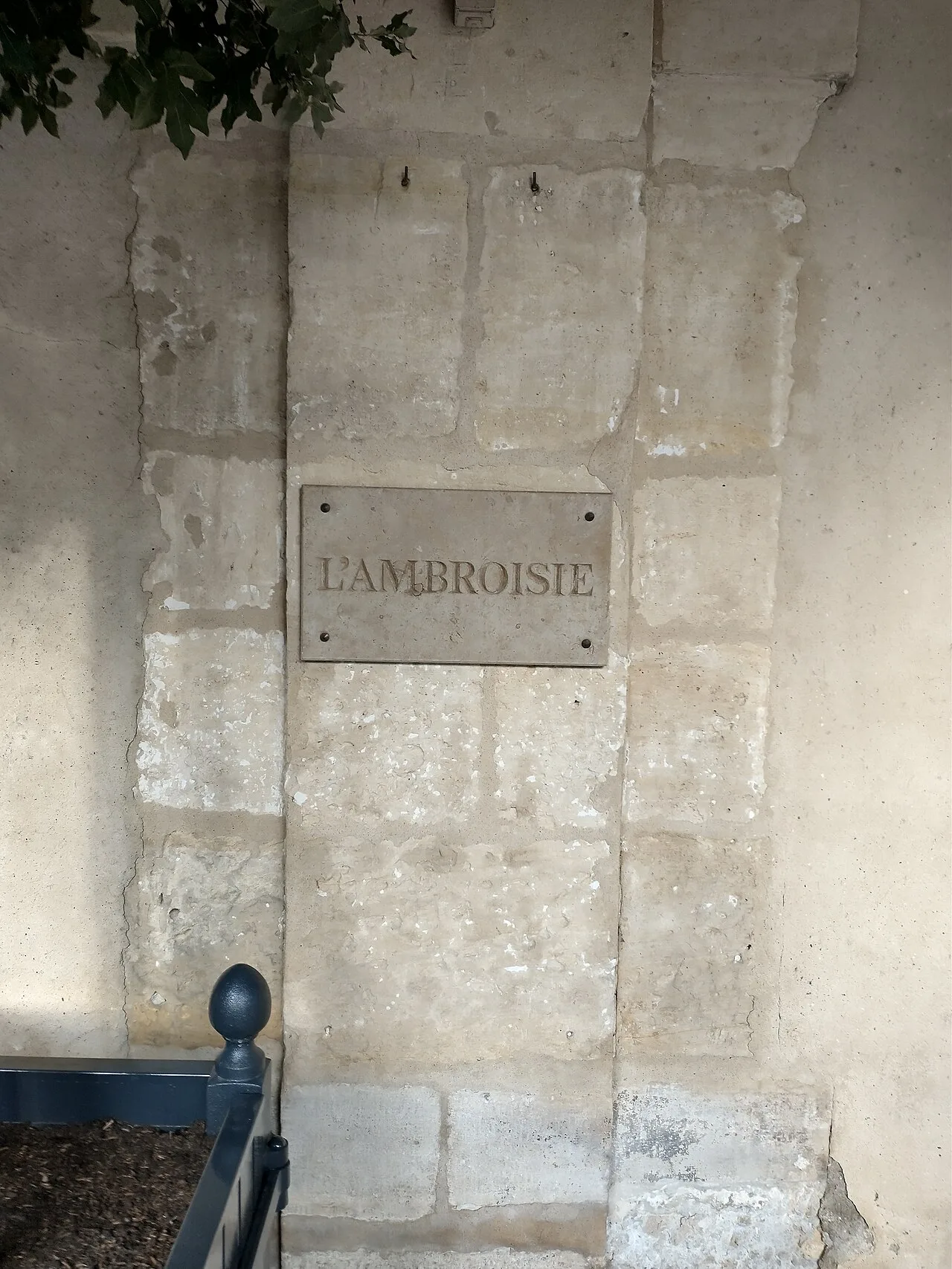 Entrance of L'Ambroisie, Place des Vosges, Paris