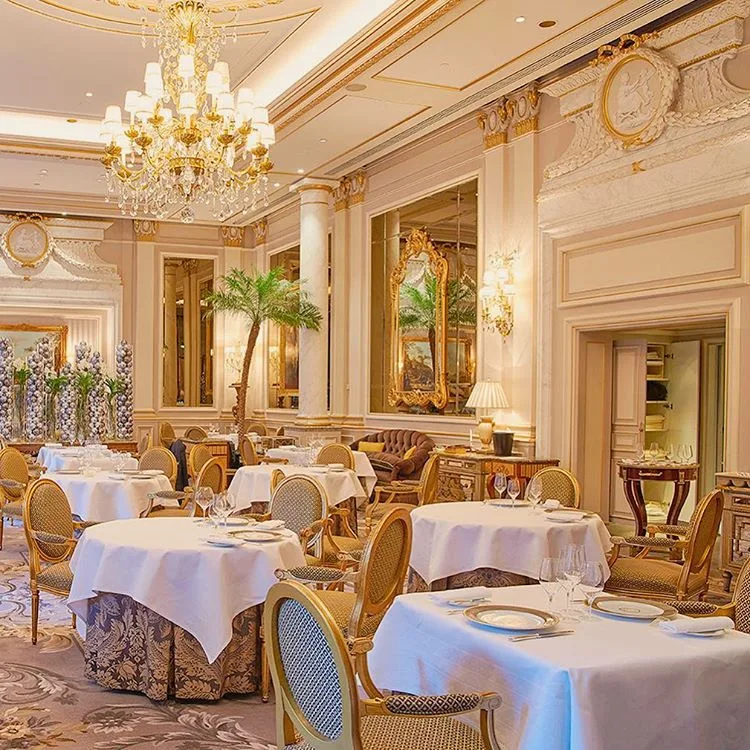 Dining room at Le Cinq, Four Seasons Hotel George V, Paris