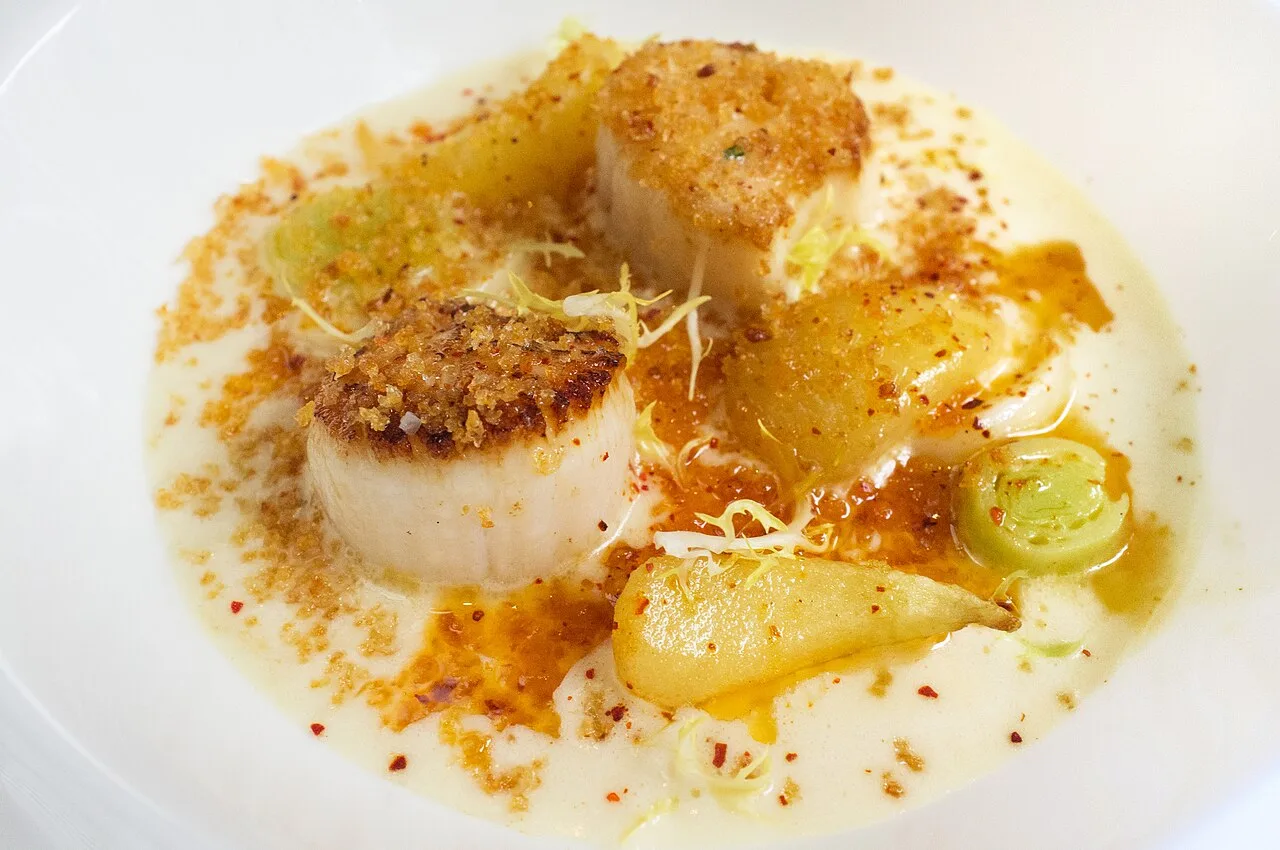 Scallop dish at The Modern, MoMA, New York