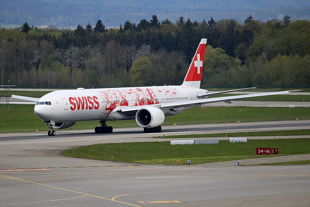 Swiss International Air Lines Boeing 777 aircraft.