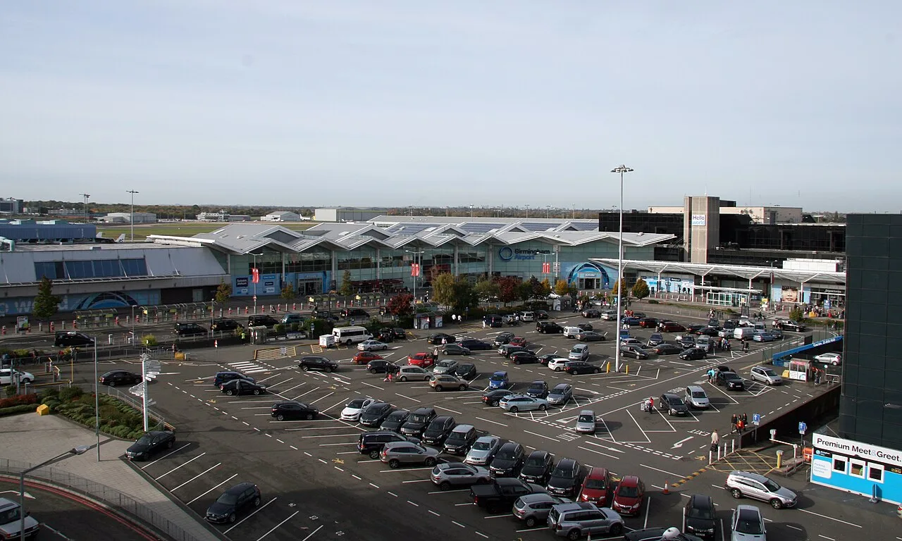 Birmingham Airport — Midlands gateway with on-site rail link.